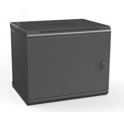 Шкаф TWL-0930-SR-RAL9005 настенный 19-дюймовый (19''), 9U, 500x600х300мм, металл