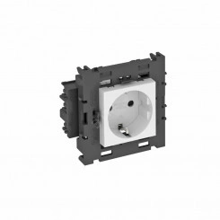 Розетка одинарная 0° Modul45connect с з/к, 250 В, 16A (черный)