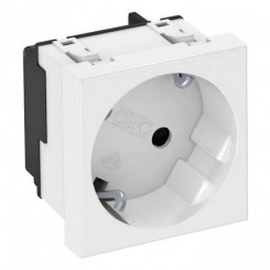 Розетка 2К+3 под углом 33° шторки 16А 250В (45х45 мм - 1 модуль Modul45) белая