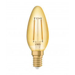 Лампа светодиодная филаментная LED 2,5Вт E14 2400К 220лм свеча 230V GOLD (замена 22Вт) B FIL  OSRAM Vintage 1906
