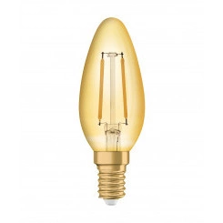 Лампа светодиодная филаментная LED 2,5Вт E14 2400К 220лм свеча 230V GOLD (замена 22Вт) B FIL  OSRAM Vintage 1906