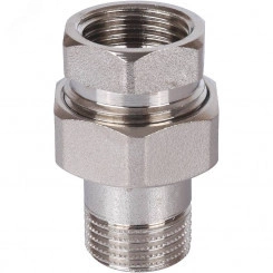 Сгон разъемный ВН 1/2' прямой (американка), никелированный