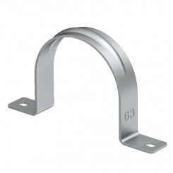 Крепежная скоба металлическая двухлапковая 25 мм