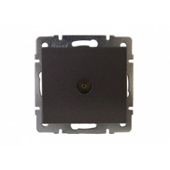 Розетка RAIN ТВ проходная черный графит матовый механизм Розетка RAIN ТВ проходная черный графит матовый механизм