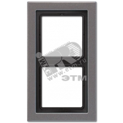 Рамка 2-я для горизонтальной/вертикальной установки  Серия- LS-Design  Материал- металл  Цвет- антрацит