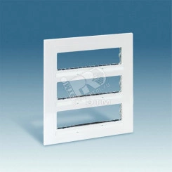 Накладка с суппортами двухрядная на 12 широких или 24 узких модулей, S27C, белый