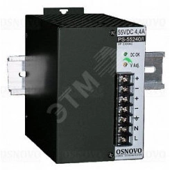 Блок питания промышленный. DC55V, 4,4A(240W). Диапазон входных напряжений AC100-240V. КПД 83%.