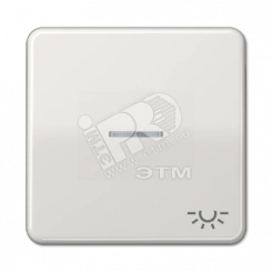 Клавиша с окошком и символом  освещение  для выключателей с подсветкой  светло-серая