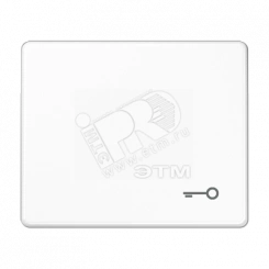 Клавиша для выключателя с символом  ключ   белая