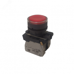 Кнопка КМЕ4622мЛ-24В-красный-2но+2нз-цилиндр-индикатор-IP65-КЭАЗ