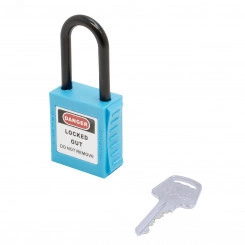 Замок безопасности навесной нейлоновая дужка BD-G13 Blue Замок безопасности навесной нейлоновая дужка BD-G13 Blue