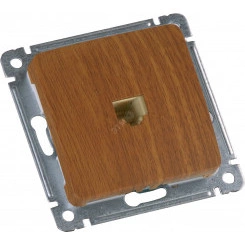 MASTER Розетка телефонная скрытой установки, в рамку, дуб MASTER Розетка телефонная скрытой установки, в рамку, дуб