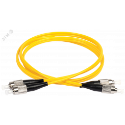 Шнур оптический коммутационный соединительный (патч-корд) для одномодового кабеля (SM) 9/125 (OS2) FC/UPC-FC/UPC двойного исполнения (Duplex) LSZH 1м