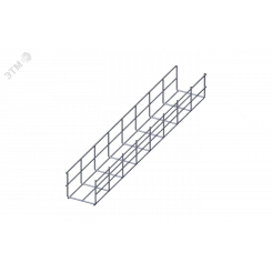 Лоток проволочный прямой торцевой  диаметр проволоки 4 мм  ПТ4.100.105.3000.8.2