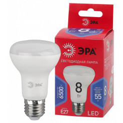 Лампа светодиодная LED R63-8W-865-E27 R  (диод, рефлектор, 8Вт, хол, E27) (10/100/1500) ЭРА