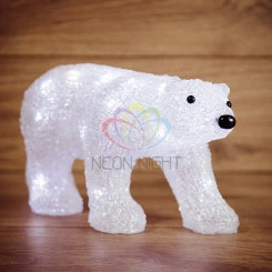 Фигура домашняя светодиодная акриловая медведь 34.5х12х4.5В 3 батарейки AA (не входят в комплект) 2х4 LED Фигура домашняя светодиодная акриловая медведь 34.5х12х4.5В 3 батарейки AA (не входят в комплект) 2х4 LED