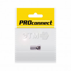 Разъем антенный на кабель, штекер F для кабеля SAT PROconnect