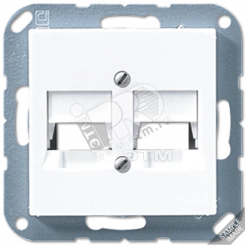 Крышка для 2-x модульных гнезд AMP 5KAT слоновая кость Крышка для 2-x модульных гнезд AMP 5KAT слоновая кость