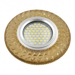 DLS-L144 GU5.3 GLASSY/GOLD Светильник декоративный встраиваемый, серия Luciole. Без лампы, цоколь GU5.3. Доп. светодиодная подсветка 3Вт. Стекло. Зеркальный/светло-желтый. ТМ Fametto DLS-L144 GU5.3 GLASSY/GOLD Светильник декоративный встраиваемый, серия Luciole. Без лампы, цоколь GU5.3. Доп. светодиодная подсветка 3Вт. Стекло. Зеркальный/светло-желтый. ТМ Fametto
