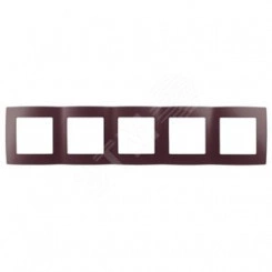 Рамка на 5 постов, Эра12, бордо, 12-5005-25 Рамка на 5 постов, Эра12, бордо, 12-5005-25