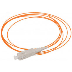 Шнур оптический коммутационный монтажный (Пигтеил  для многомодового кабеля (MM) 50/125 (OM2) SC/UPC LSZH 1,5м