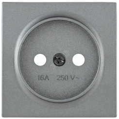 Накладка розетка без заземляющего контакта BOLERO антрацит Накладка розетка без заземляющего контакта BOLERO антрацит