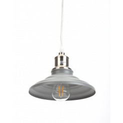 Светильник подвесной декоративный PL4 GR/SN металл, E27, max 60W, d203 мм, шагрень серый/сатин никель (10/210) ЭРА