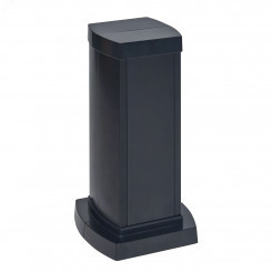 Универсальная мини-колонна алюминиевая с крышкой из алюминия 2 секции, высота 0,3 метра, цвет черный
