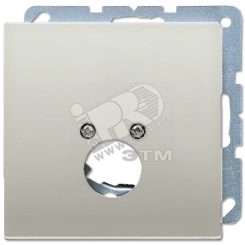 Крышка для одного гнезда подключения громкоговорителя  благородная сталь