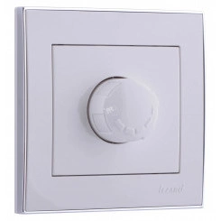 RAIN Диммер 800Вт белый с боковой вставкой хром