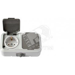 Беларусь Розетка двойная с заземлением наружная IP54 Беларусь Розетка двойная с заземлением наружная IP54