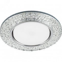 Светильник ДВО-15w GX53 без лампы со светодиодной подсветкой 4000К прозрачный хром Светильник ДВО-15w GX53 без лампы со светодиодной подсветкой 4000К прозрачный хром