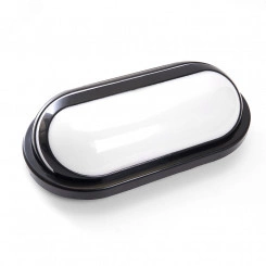 Светильник светодиодный ДБП-15w 4000К 1150Лм IP65 овал с ресничкой черный