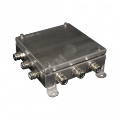 Коробка монтажная огнестойкая КМ-О (32к)-IP66-2020, корпус из нержавеющей стали, количество вводов 12