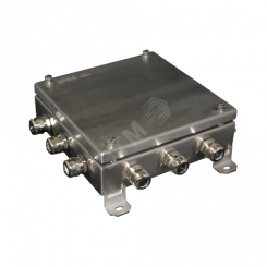 Коробка монтажная огнестойкая КМ-О (32к)-IP66-2020, корпус из нержавеющей стали, количество вводов 12