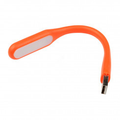 TLD-541 Orange Светильник-фонарь переносной Uniel, прорезиненный корпус, 6 LED, питание от USB-порта. Упаковка-картон, цвет-оранжевый.