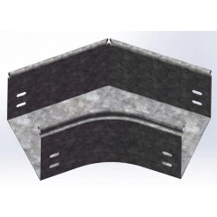 Угол плоский плавный 45 град. к лотку 400х100, толщ. 0,7 мм, Сендзимир цинк