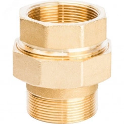 Разъемное соединение 'американка' ВН, уплотнение под гайкой по плоскости 2' Разъемное соединение 'американка' ВН, уплотнение под гайкой по плоскости 2'