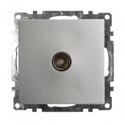 Розетка телевизионная 1-местная (механизм), 75 Ом, 5-862МГц, серия Катрин, серебро Розетка телевизионная 1-местная (механизм), 75 Ом, 5-862МГц, серия Катрин, серебро