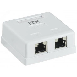 Настенная информационная розетка RJ45 кат. 5E FTP 2-порт