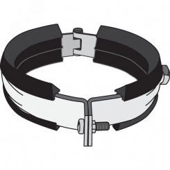 Хомут скользящий 200 с анкерной шпилькой М12/60 мм и стеновой пластиной Хомут скользящий 200 с анкерной шпилькой М12/60 мм и стеновой пластиной