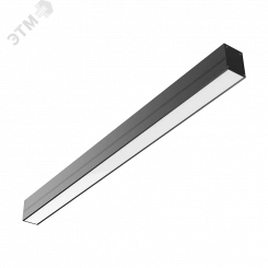 Светильник светодиодный ДПО/ДСО-18Вт IP20 2200Лм 6500К T-Line черный матовый ВАРТОН