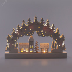 Светильник декоративный новогодний Сказка, с подсветкой, 32*20 см, 2АА, IP20