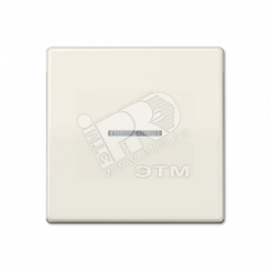 Клавиша 1-я для выключателей и кнопок  с окошком для подсветки. Серия AS500  Материал- термопласт  Цвет- слоновая кость