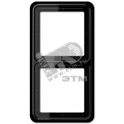 Рамка 2 поста универсальная черная