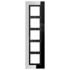 Рамка 5-я для горизонтальной/вертикальной установки  Серия- LS plus  Материал- металл  Цвет- хром