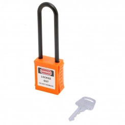 Замок безопасности навесной нейлоновая дужка BD-G37 Orange Замок безопасности навесной нейлоновая дужка BD-G37 Orange