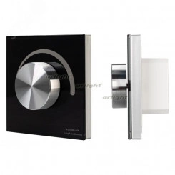 Панель Rotary SMART-P28-DIM Black (12-24V, 2.4G) (ARL, IP20 Пластик, 5 лет)