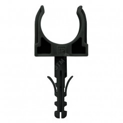 Крепеж-клипса с дюбелем черная д20 в малой упаковке (10шт/900шт уп/кор)