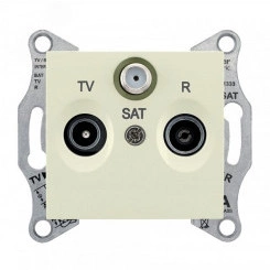 Sedna Розетка телевизионная TV/R/SAT оконечная 1Дб в рамку бежевая Sedna Розетка телевизионная TV/R/SAT оконечная 1Дб в рамку бежевая